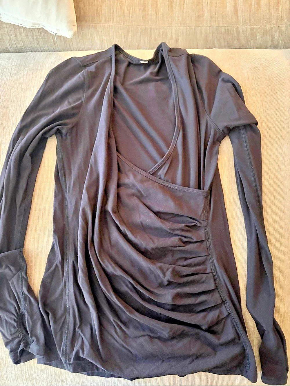 lululemon Black Long Sleeve Ruched Tunic